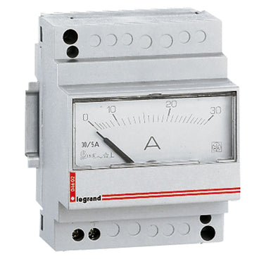 Amperemeter analog AC/DC 0-30A måleskive for forbrug DIN-skinne - 1