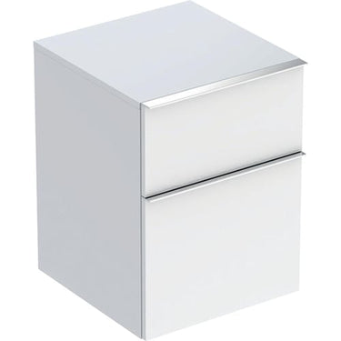 Geberit Icon sideskab 450 x 476 x 600 mm 2 skuffer hvid højkomprimeret trelags-spånplade lakeret blankpoleret - 1