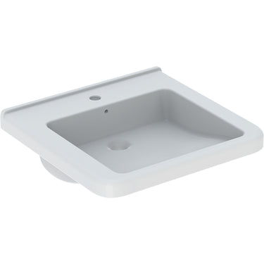 Geberit Renova Comfort Square håndvask 550 x 525 x 155 mm hvid porcelæn - 1