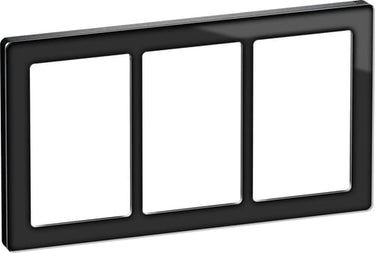 LK FUGA PURE designramme glas 3x1,5 modul sort - 1