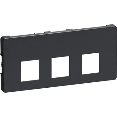 LK FUGA afdækninng for Dataudtag for 3x Keystone RJ45 (Small/Large) 2 modul koksgrå - 1