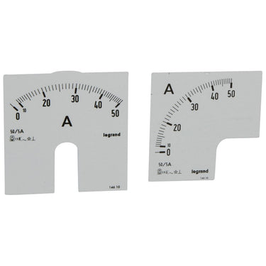 Måleskive for analogmåler 014600/01 med aflæsningværdi 0-50A - 1