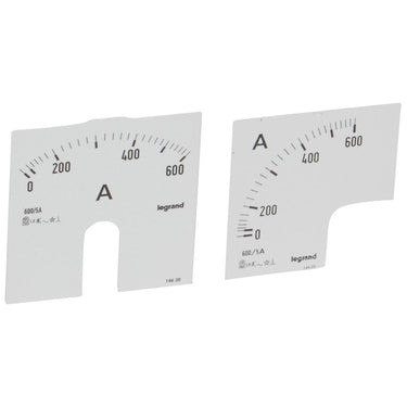 Måleskive for analogmåler 014600/01 med aflæsningværdi 0-600A - 1
