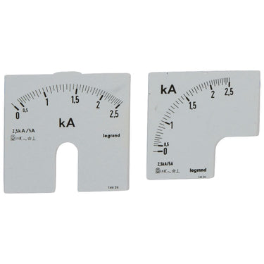 Måleskive for analogmåler 014600/01 med aflæsningværdi 0-2500A - 1