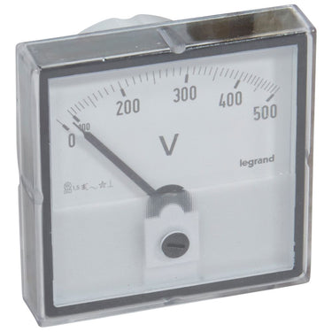 Legrand voltmeter analog 0-500V lågmontage Ø56mm - 1