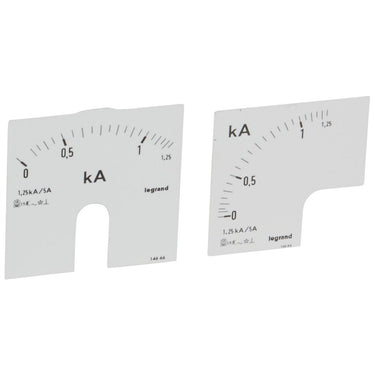 Måleskive for analogmåler 014600/01 med aflæsningværdi 0-1250A - 1