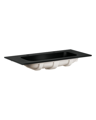 Gustavsberg Artic møbelvask 100cm 2hh mat sort - 1
