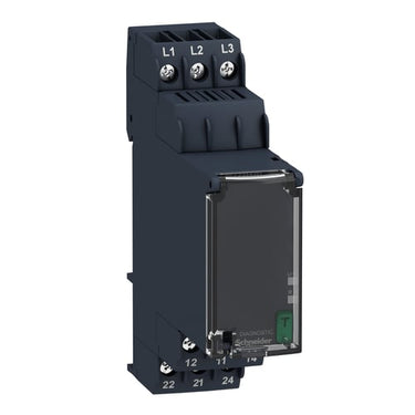 Zelio kontrolrelæ 3-faset for måling af fasebrud og fasefølge 2 C/O 8A 3x230-400 VAC - 1