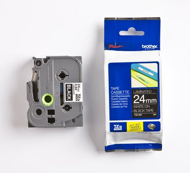 Tape Brother hvid på sort TZE 355 24 mm - 1