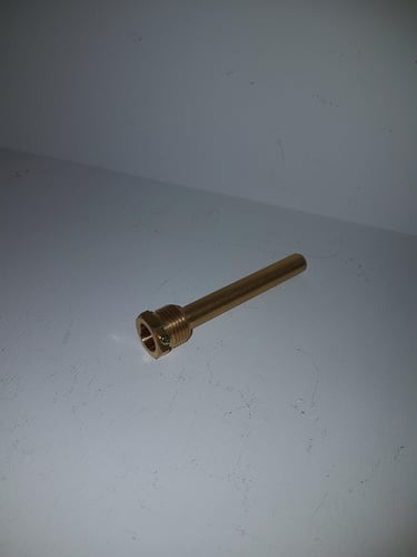 Messing dykrør 1/2" x 100 mm - 1