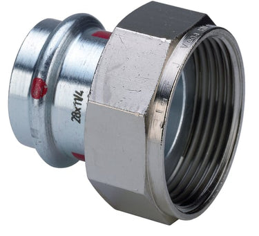 Viega Prestabo tilslutningsforskruning 22 mm x 3/4" forzinket stål - 1
