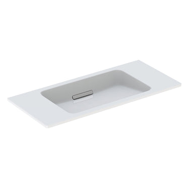 Geberit ONE håndvask 90 x 40 cm u/hanehul hvid/KeraTect børstet blank forkr - 1