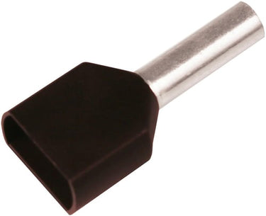 Isoleret ABIKO TWIN-terminalrør KA6-14ETW2 2x6mm² L14 Sort - 1
