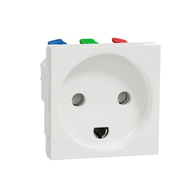 Stikkontaktindsats enkelt (45x45) white - 1