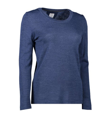 Seven Seas the knit dame S640 blå melange str L - 1