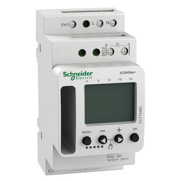 Skumringstimer IC 2000p fra 2…2000 Lux med skumringssensor for indbygning følsomhed 20 sek ON og 80 sek OFF bredde 18mm - 1