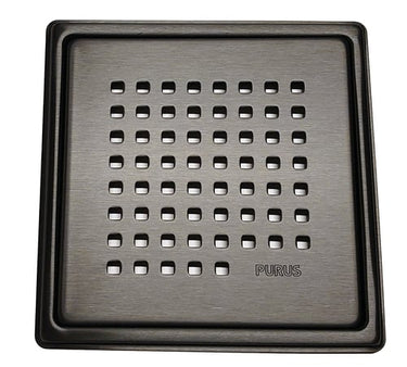 Purus ramme/rist PVD sort CHESS 150 x 150 mm - 1