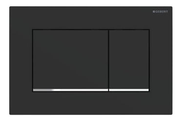Geberit Sigma30 betjeningsplade mat sort/blank forkr - 1