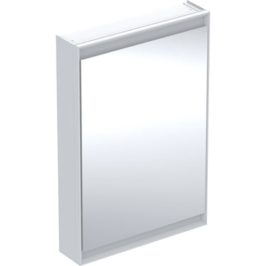 Geberit ONE spejlskab med ComfortLight 1 låge hængsler venstre væg 90 x 60 cm hvid/alu - 1