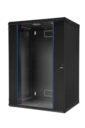 Vægrack 600x800x997 21U glasdør sort - 1