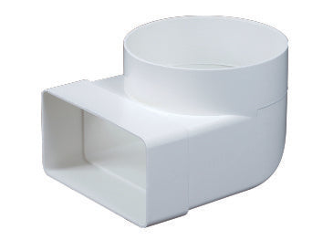 Rund Ø100 muffe 90 grader flad 55x110 - 1