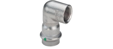 Sanpress Inox overgangsvinkel 90° muffe/muffe 15 mm x 3/4" rustfrit stål - 1