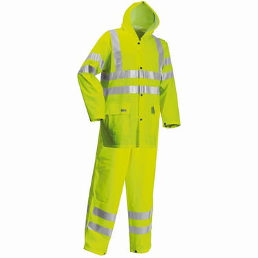 Regnsæt PU EN471 hi-vis gul str S - 1