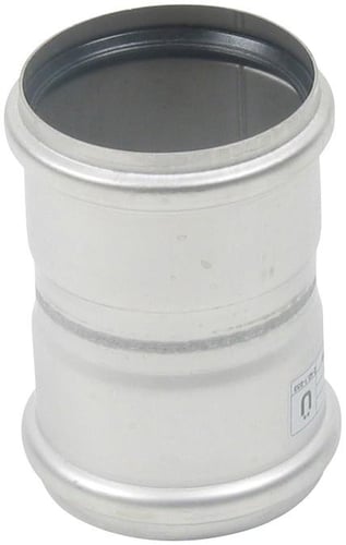 BLÜCHER dobbeltmuffe 75 mm rustfri - 1