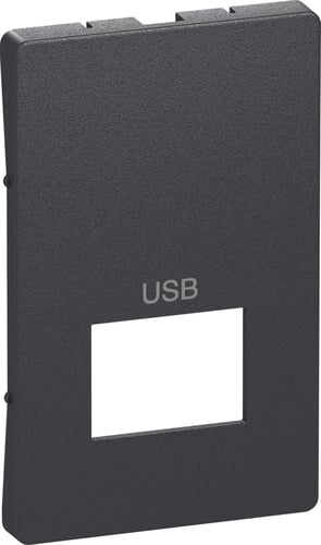 LK FUGA afdækning for USB-udtag passivt 1,5 modul koksgrå - 1