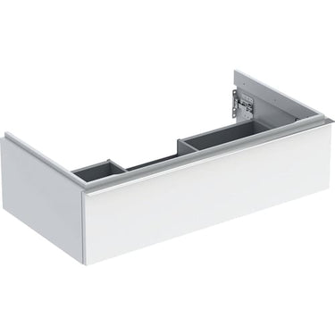 Geberit Icon vaskeskab 888 x 476 x 247 mm 1 skuffe hvid højkomprimeret trelags-spånplade lakeret blankpoleret - 1
