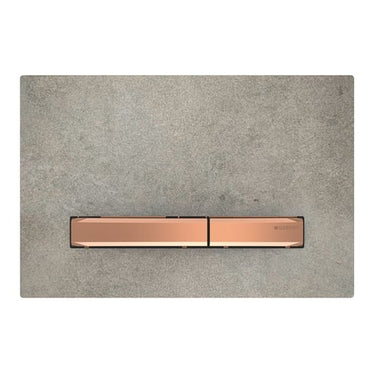 Geberit Sigma50 betjeningsplade rødguld/beton - 1