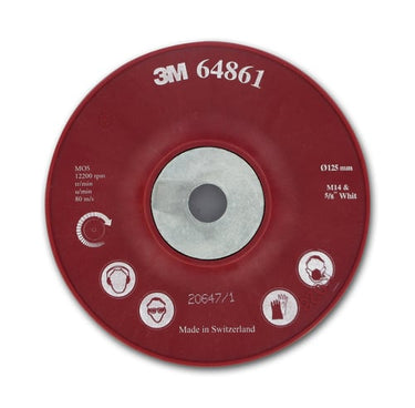 3M™ Ventileret Bagplade M14 Rød 125 mm x 22 mm 10 stk/krt PN64861 - 1