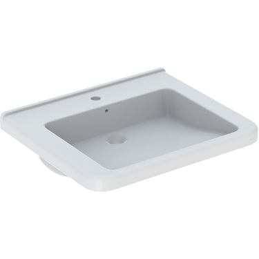 Geberit Renova Comfort Square håndvask 650 x 550 x 155 mm hvid porcelæn KeraTect - 1