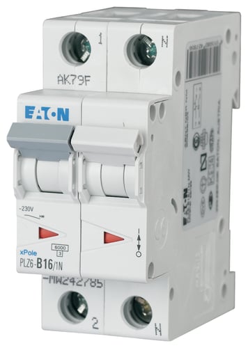 Automatsikring 16A 1P+N C 2M 6KA - 1