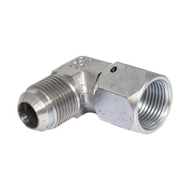 JIC stilbar vinkel 90° 7/8"-14 UNF Nippel/omløber - 1