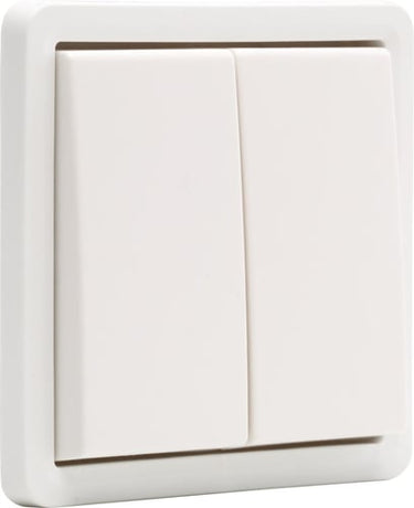 Fjedertryk dobbelt IP55 hvid - 1