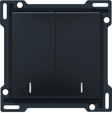 Tangent dobbelt med linse piano black coated - 1