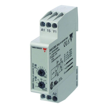 Tidsrelæ Forsinket indkobling Automatisk start 24 VDC & 24-240VAC/DC 1-polet 01s-100t - 1