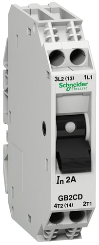 Automatsikring 1polet + Nul 2AIcu = 15kA 230V - 1