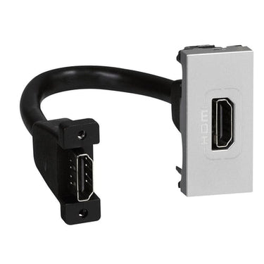 Mosaic AV HDMI udtag forlænger 15cm kabel 1M alu - 1