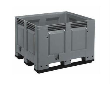 Bigbox 1200 x 1000 x 790 mm grå 670L m/3 meder - 1
