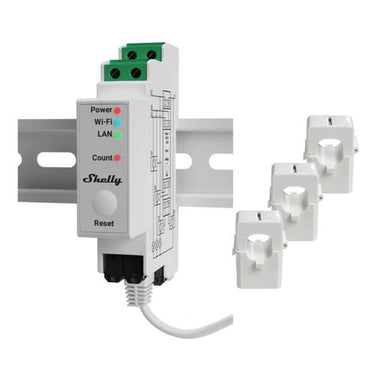 Shelly Pro 3EM 400A - WiFi 3-faset energimåler 400A - 1