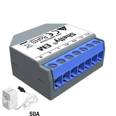 Shelly EM - WiFi energimåler 2x50/120A (uden strømtrafo) - 1