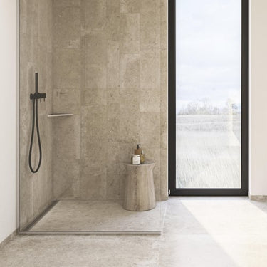 Unidrain ShowerLine fast modul højrestillet brusevæg 900 x 800mm - 2