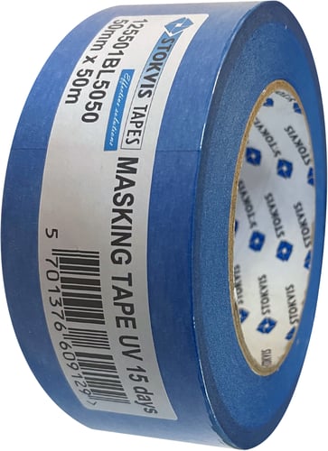 Afdækningstape udendørs UV blå 50mm x 50m - 1