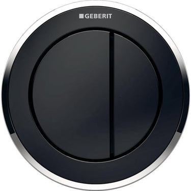 Geberit Omega10 betjeningsplade til gips krom/sort - 1
