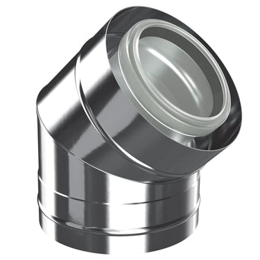 Bosch aftræksbøjning balanceret 45° DN80/125 rustfrit stål - 1