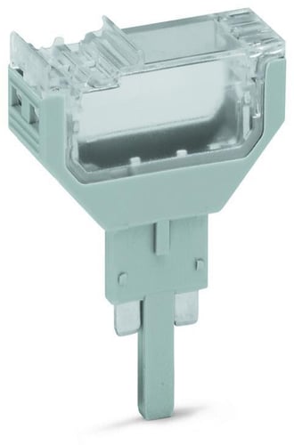 Tomt komponentstikhus 10,4 mm bred 2-polet grå - 1