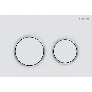 Geberit Omega20 betjeningsplade duo hvid/blankforkr - 1
