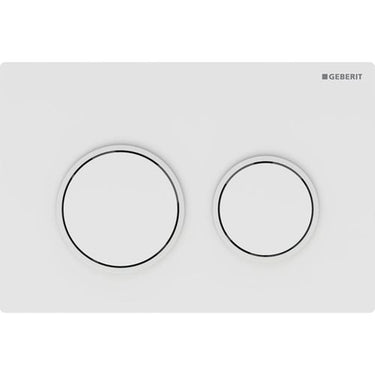 Geberit Omega20 betjeningsplade duo hvid/hvid mat - 1